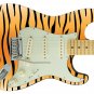 Guitar Skin Tiger Stripes black orange Theme B Body Wrap Vinyl Sticker Decal