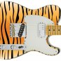 Guitar Skin Tiger Stripes black orange Theme B Body Wrap Vinyl Sticker Decal