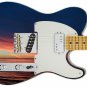 Guitar Sky Sun Set Lake View Beautiful Night Body Wrap Vinyl Sticker Decal