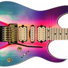 Guitar Skin Cool Acid Trip Color Band Waves Theme Body Wrap Vinyl Sticker Decal