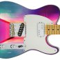 Guitar Skin Cool Acid Trip Color Band Waves Theme Body Wrap Vinyl Sticker Decal