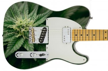 Guitar Skin 420 Sticky Green leaf Bud Weed MJ THC Wrap Vinyl Sticker Decal C