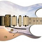 Guitar Skin Beach Sand Sun Sky Sun Wave Tide Theme Wrap Vinyl Sticker Decal