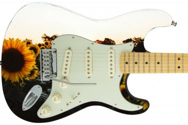 Sunflower Maze Yellow Guitar Skin