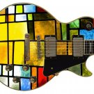 Guitar Skin Stained Glass Vintage Cool Body Instrument Wrap Vinyl Sticker Decal