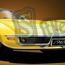 CORVETTE C3 YELLOW 1969 1970'S COOL VINTAGE Retro VIBE Vinyl Sticker Decal