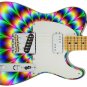 60's psychedelic Ty Dye Acid Trip Color Guitar Skin