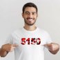 Goat Guitar God Eddy Red White Black Stripes White T-shirt Size XL