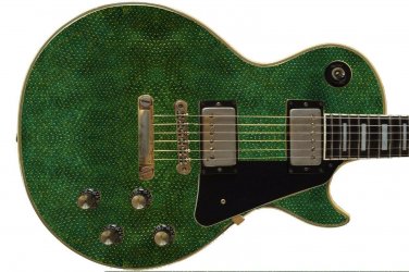 Dark Green Bead Snake Guitar Skin Sticka Steves