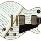 Guitar Skin Open book word letters verbiage Theme Body Wrap Vinyl Sticker Decal