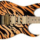 Guitar Skin Tiger Stripes black orange Theme F Body Wrap Vinyl Sticker Decal