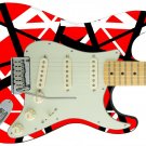 Guitar Skin Hard Rock Metal Rock Guitar God Stripes Red Black White Version 5 Guitar Skin Hard Rock Metal Rock Guitar God Stripes Red Black White Version 5
