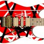 Hard Rock Metal Guitar God Red Black White Stripes Version 6 Guitar Skin