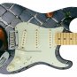 Guitar Skin Footstep Tile Brick Brown Shoe Theme Body Wrap Vinyl Sticker Decal