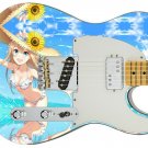 Guitar Skin Bikini Beach day Fun Sexy Hot Sun Flower vinyl sticker decal GS 029