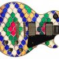 Guitar Skin Vintage Vibe Mosaic Glass Tile Theme Body Wrap Vinyl Sticker Decal