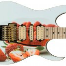 Guitar Fruit Sweet Sugar Strawberries Leaf Body Wrap Vinyl Sticker Decal