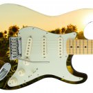 Guitar Sun Flowers Sky Beautiful Field Day Body Wrap Vinyl Sticker Decal