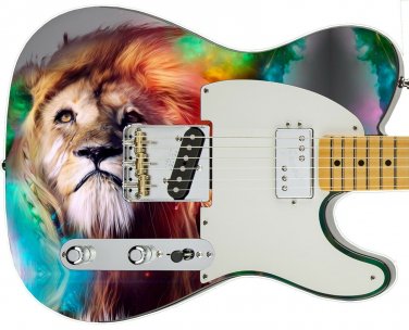 Guitar Skin Lion Pride Vivid Colors Acid Trip  vinyl sticker decal GS 038