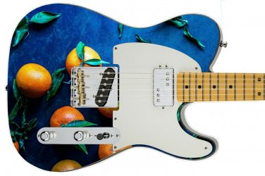 Guitar Skin Clementine Orange Yummy Fruit Theme Body Wrap Vinyl Sticker Decal