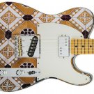Guitar European Greece Italy Pattern Tile Retro 70's Wrap Vinyl Sticker Decal