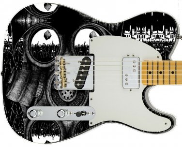 Guitar Skin Dark Steam Punk Psychedelic Masses vinyl sticker decal GS 046