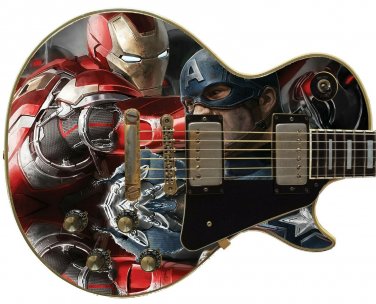 Guitar Skin Iron Man Captain America Marvel Glory vinyl sticker decal GS 077