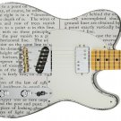 Guitar Skin book pages newspaper history Theme Body Wrap Vinyl Sticker Decal