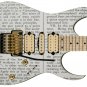 Guitar Skin book pages newspaper history Theme Body Wrap Vinyl Sticker Decal