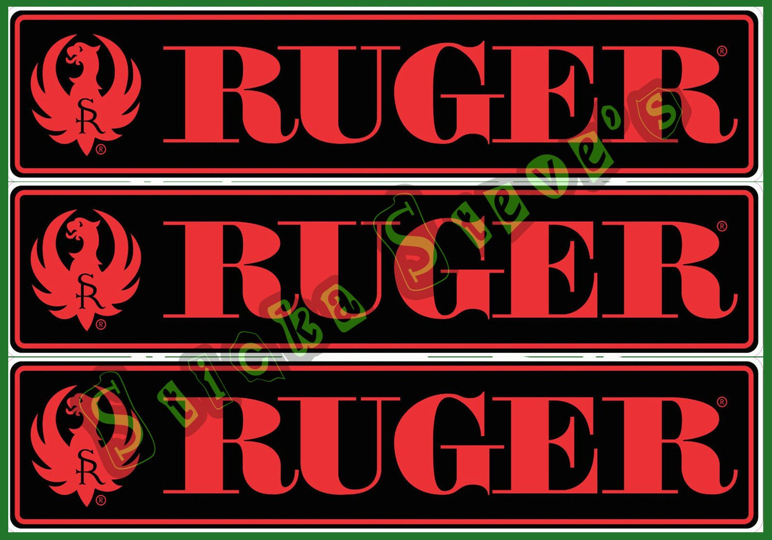 Ruger Guns 3 pack Vinyl Sticker Decals. Cool Hunter Game Shoot Kill Trap