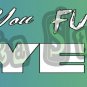 THANK YOU FQ FACK YOU BYE COOL Vinyl Sticker Decals TRUCK VAN CAR