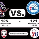 Raptors VS Versus 76ers play offs 13 pcs Vinyl Stickers decals statistics stats