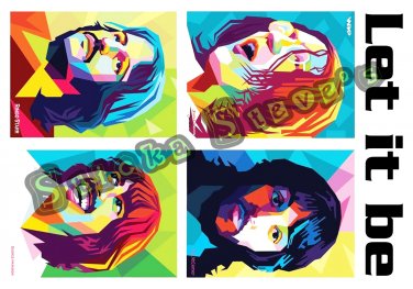 Let it be Beatles Hip Retro Psychedelic Cool Vinyl Sticker Decal