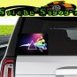 Hip Cool Floyd Pink Bunny Rabbits Rainbow Color Vinyl Sticker Decal