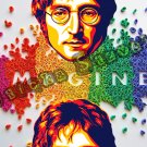 Imagine John Lennon Beatles Colors Mind Trip Retro Cool Vinyl Sticker Decal