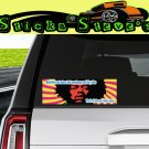 Butterfly Zebra Jimi Hendrix Decal Old School 3 X 10 Vinyl Bumper Sticker Cool
