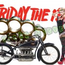 Friday the 13th 80's theme Cool Vinyl Sticker Decal Bad Brass Knuckles Hot Girl