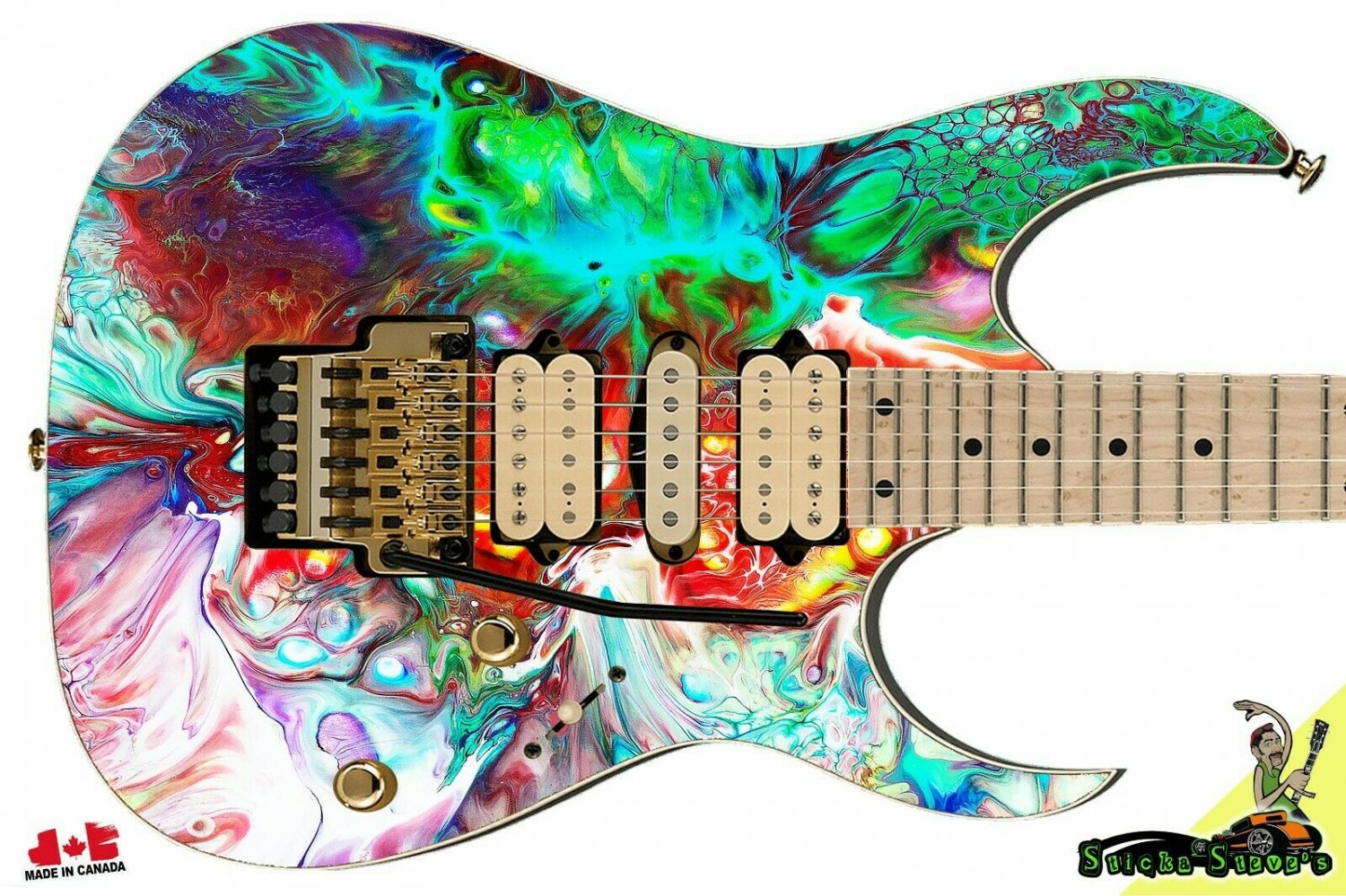096 Righty Electric Guitar Skin Psychedelic Adventures