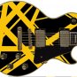 Guitar Skin Axe Wrap Re-skin Hard Rock Metal Guitar God Black Yellow Stripes V9