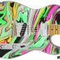 Guitar Skin Axe Wrap Re-skin Decal Jem Swirl Pink Green Righty Electric   133