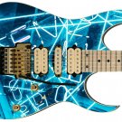 Guitar Skin Axe Wrap Re-skin Vinyl Decal Cool Toy Blue Neon Up Bright Fun