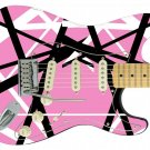 Righty Hard Rock Metal Guitar God Pink Black White Stripes V. 15 Guitar Skin