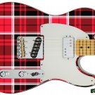 111 Righty Electric Guitar Skin Classic Plaid Red & Black 111 Righty Electric Guitar Skin Classic Plaid Red & Black