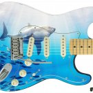 Guitar Skin Axe Wrap Re-skin Vinyl DIY Righty Electric Shark Week 023