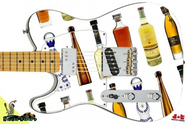 197 Lefty Electric Guitar Skin Tequila Tres Agaves