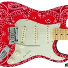 Guitar Skin Axe Wrap Bandana Red Vinyl for Right or Left handed Electric 090