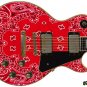 Guitar Skin Axe Wrap Bandana Red Vinyl for Right or Left handed Electric 090