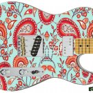 083 Righty Electric Guitar Skin Paisley Red Pinks