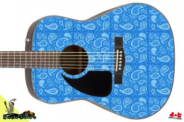 112 Lefty Acoustic Guitar Skin Classic Plaid Red & Black