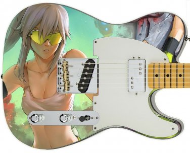 Guitar Skin Axe Wrap Re-skin Vinyl Dead Beat Minds Eye Anime Sexy Hot Girl GS093